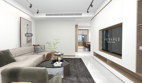 中电银河湾260平现代风格装修VR全景图