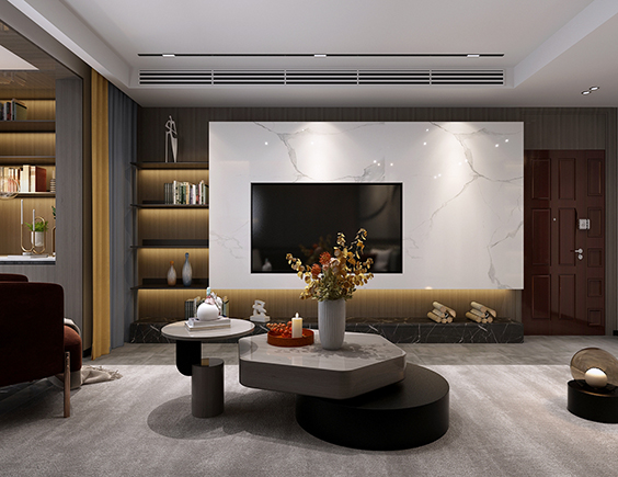 建业高尔夫花园140平现代简约风格装修效果图