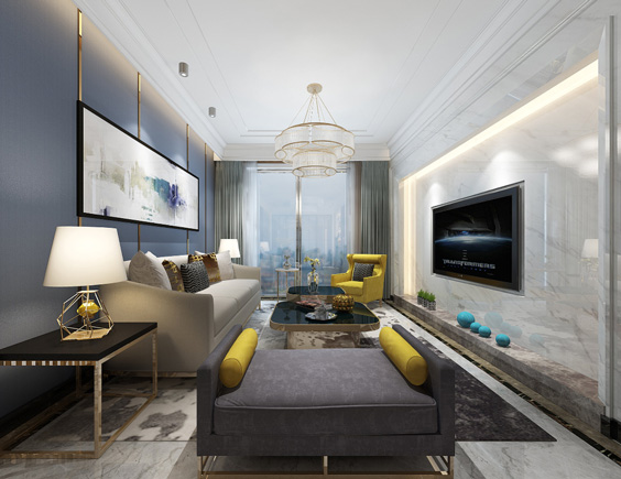 东方今典183平现代轻奢风格装修VR全景图