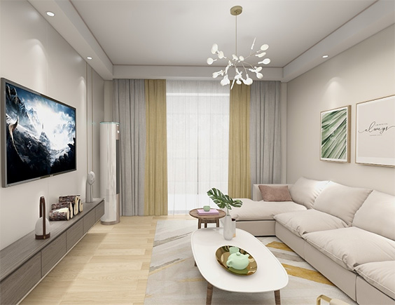 畔山兰溪106平北欧风格装修VR全景图