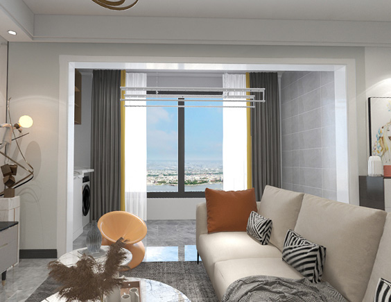 建业尊府120平现代轻奢风格装修VR全景图