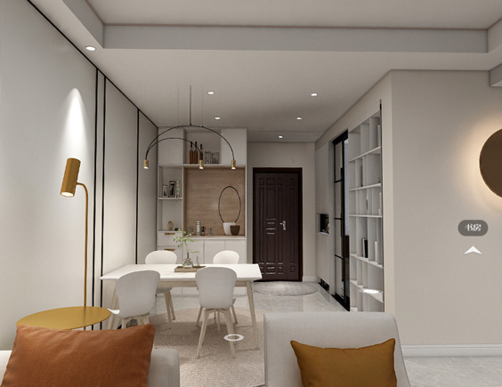 畔山兰溪106平现代轻奢风格装修VR全景图