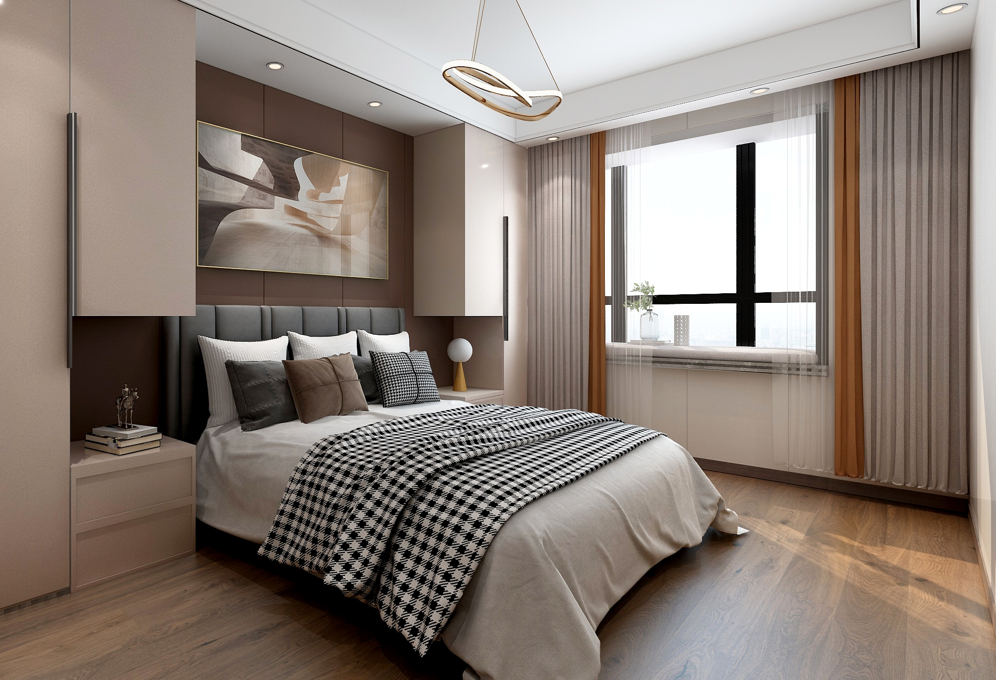 建业科技城140平轻奢风格效果图