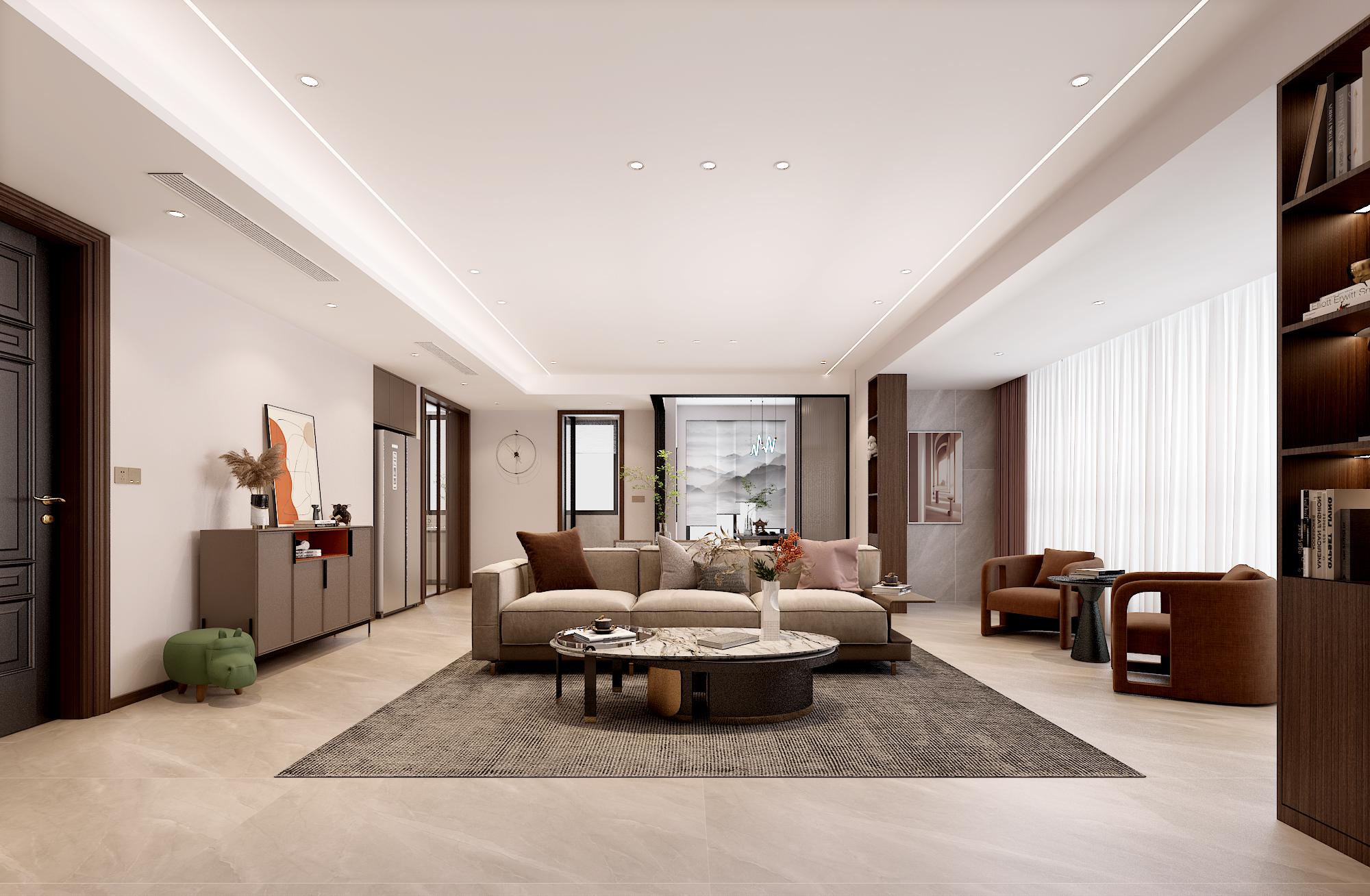 水榭王城170平现代简约风格效果图