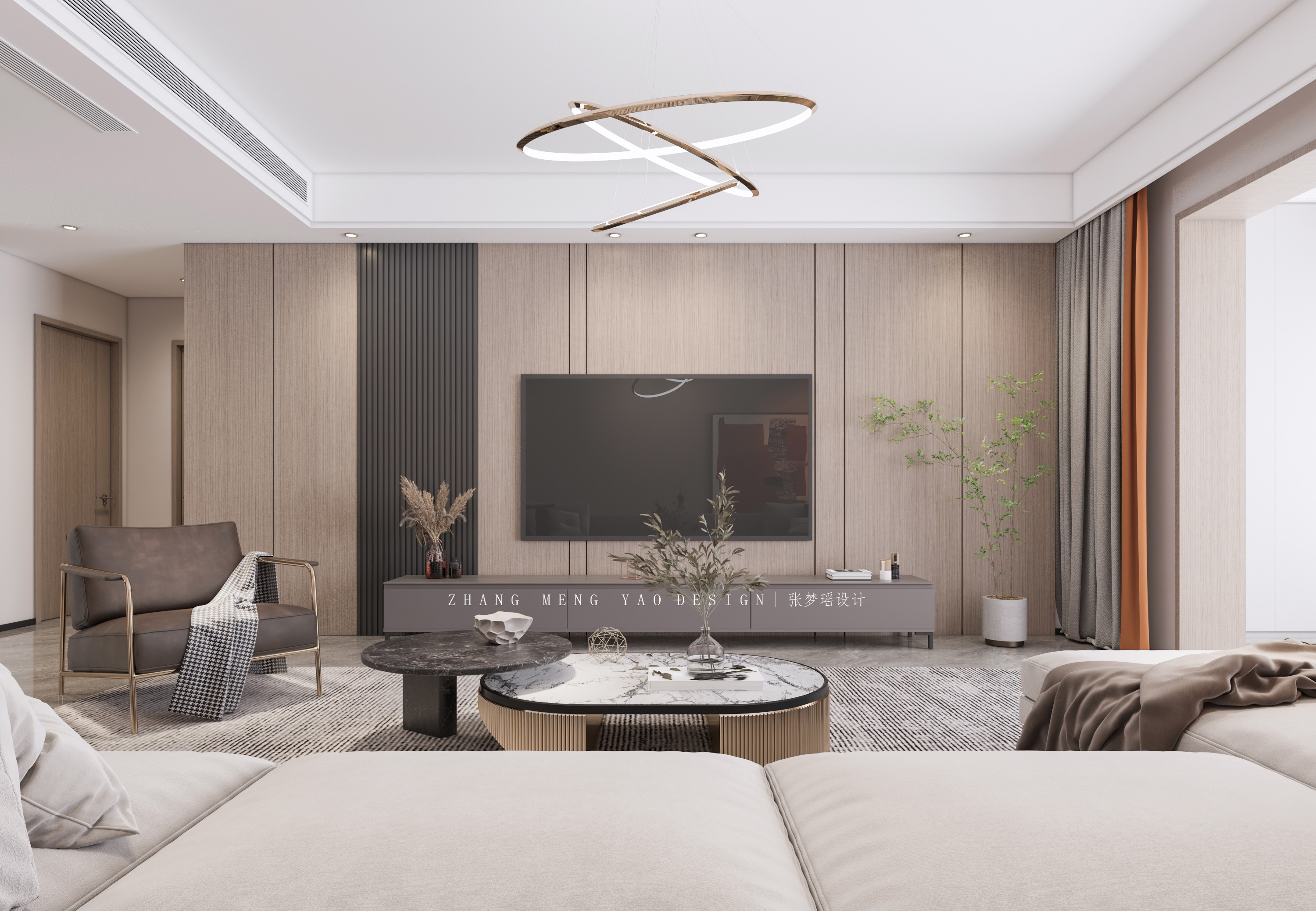 洛龙区湖滨苑110㎡现代简约风格案例欣赏